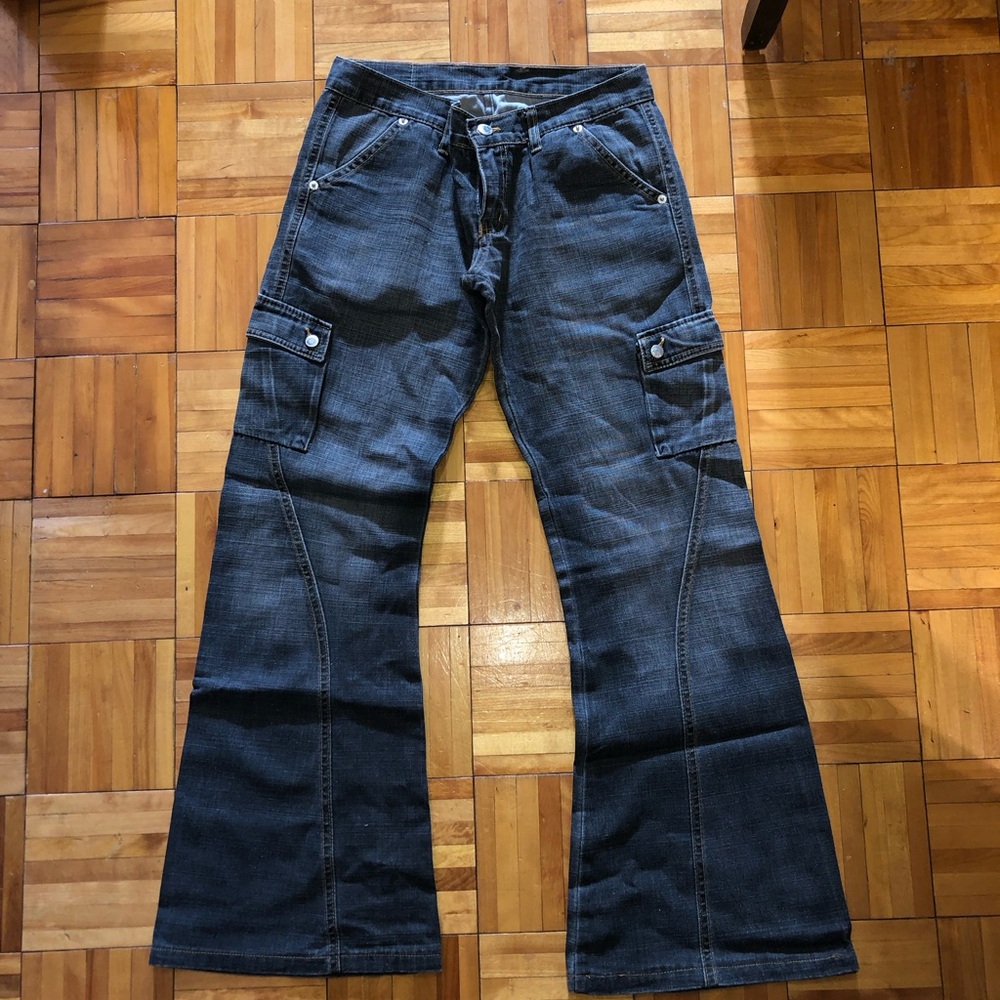 Women's Black Cargo Jeans